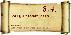 Baffy Artemíszia névjegykártya